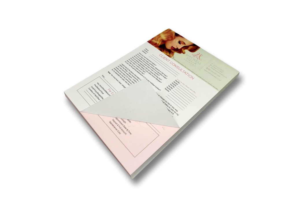 Hair Extensions Consultation Pads