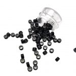 Black Silicone Lined Micro Beads