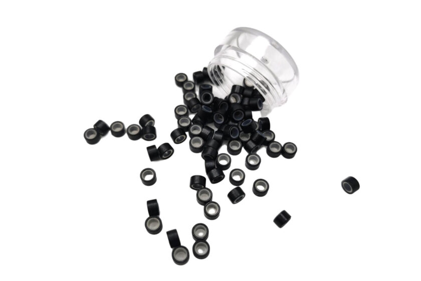 Black Silicone Lined Micro Beads